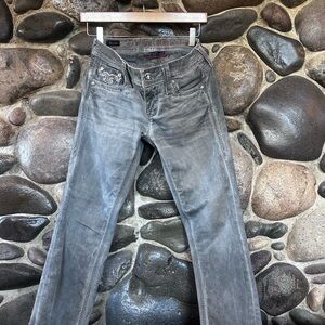 Rock Revival Gray Cropped Ankle Jeans